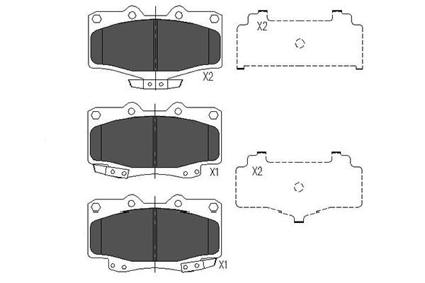 KAVO PARTS Комплект тормозных колодок, дисковый тормоз KBP-9054